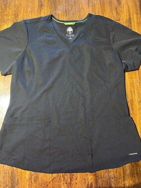 Healing Hands Black Scrub Top